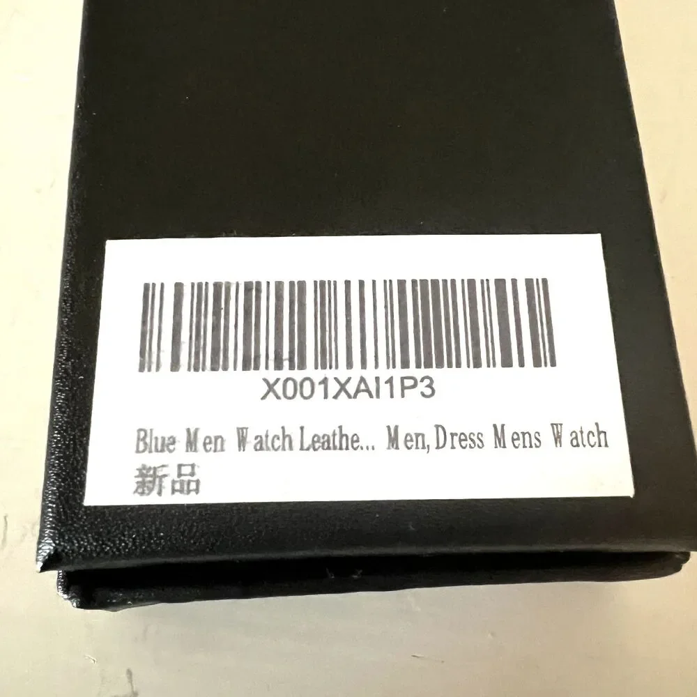 1970-1980s Vintage Black OLEVS Mens Dress Watch Jewelry Box Packaging